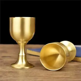 Vintage Brass Wine Glass Drinking Liquor Tumbler Cup Mug For