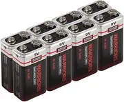 Warriors High Capacity 9V 9 Volt 8X Alkaline Super Long Lasting Battery Batteries Smoke Alarm Detectors Remote Control Car (8 Count)