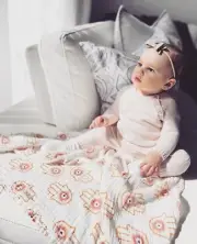 Hamsa Evil Eye Swaddle Blanket in Pink