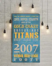 PERSONALISED PRINT STRETCHED CANVAS TITANS NRL FOOTY GIFT FOOTBALL PRINTS ART