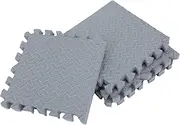 NOLITOY Eva Cushioned Mats Set 4 Pcs Interlocking Gym Floor Tiles Non-Slip Soft Mats for Equipment Floor