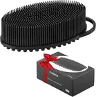 Metene Silicone Exfoliating Body Shower and Bath Skincare Routine (Black)