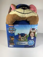 PAW Patrol Kids' Chase Hooded Blanket Pillow Pet Comfy Critters - New
