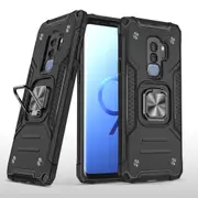 MCC Shockproof Samsung Galaxy S9+ Plus Heavy Duty Tough Case Cover Ring [Black]