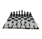Jenjo Games Mega Size Plastic Outdoor Chess Game Set with Mat - 1.5m