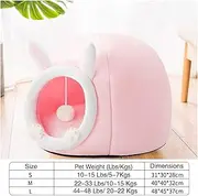 Cat Bed Indoor Pet Tent Warm Soft Cushion Novetly Huts Cozy House All Season Sleeping Beds Nest for Small Medium Dog Cats Kitten (Color : 4, Size : M)