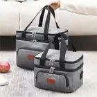 Double Layers Tote Cooler Lunch Bags Women Men Large Capacity Picnic Lunch Box