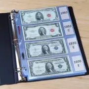100 sheets BCW PRO 4 Pocket Currency Pages Binder Albums with Ultra Storage