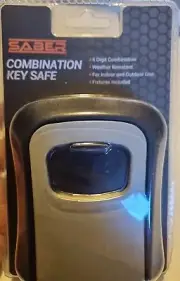 Saber Combination Key Safe New Sealed 4 Digit Combination