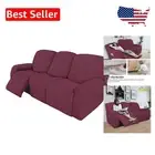 Anti-Slip 8-Piece Stretch Sofa Cover for Recliners - Machine Washable Easy Care
