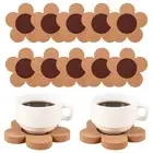 12Pcs Flower Cork Coasters Set 4 Inches Thick Cork Drink Coasters Chamber3066