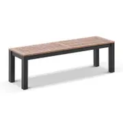 Balmoral 1.5m Outdoor Teak Timber and Aluminium Bench Seat 1.5m - Charcoal