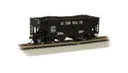 Bachmann USRA 55-Ton Hopper w/Load - Interstate 5612 (Black) - HO Scale