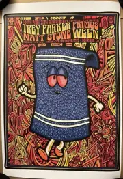 SOUTH PARK RED ROCKS POSTER TOWELIE LITHO PRIMUS WEEN TREY MATT 2022 TODD SLATER