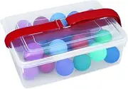 Guohetuk Backyard Swinging Ball Activity with Waist Belt, 30 Balls Included, Red Elastic Belt