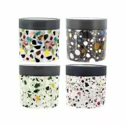 1pce Colourful Ceramic Pot Plant Planter Mosaic Terrazzo Design 10x10cmH Succule