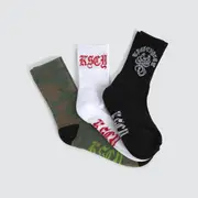 [Kiss Chacey] Camo Mix 3PK Socks Multi Colour