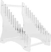 BATHVEVE Vinyl Record Storage Rack Acrylic Display Stand for Collectors Capacity Album Holder and Elegant Design for Vinyl Records Magazines and