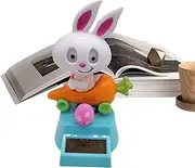 Solar Dancing Figurine - Creative Solar Bobblehead Bunny | Cute Powered Dancing Toy | Unique Bunny Carrot Dashboard Dancing Figure for Dashboard, Window