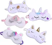 Beavorty Elastic Band Sleep Mask Pcs Plush Unicorn Eye Cover Relaxing Blindfold