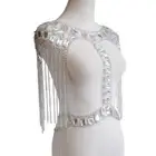Women's Tassel Bra Chain Top Belly Chain, Glitter