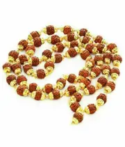 RUDRAKSHA MALA RUDRAKSH MALA HOLY HINDU 54+1 BEADS ROSARY MALA 5 MM BEADS