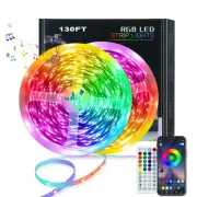 130ft Led Lights,Long Led Lights for Bedroom,5050 RGB LED Strip Lights with R...