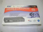 NEW/SEALED SMC SMC7008ABR 8 PORT BARRICADE DSL BROADBAND ROUTER 8 PORT 10/100mb