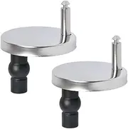 2 Pack Toilet Seat Top Fixings Toilet Seat Hinges Fixing Quick Release Top Fix Blind Hole Hinges Replacement Fittings Expanding Rubber Screws with 50mm Base for Home Office Restroom