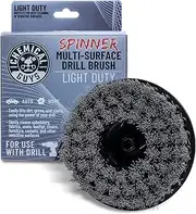 Chemical Guys ACC506 Light Duty Spinner Multi-Surface Drill Brush Attachment (Fits Any Standard Drill - Power Scrubber Removes Stains & Gently Cleans Upholstery, Fabric and Carpet), Gray