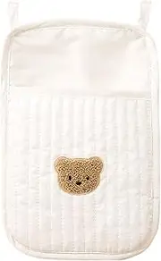 Crib Organizer - Cradle Storage Bag with 2 Pockets - Nursery Storage, Bedside Organizer, Crib Accessories for Strollers Baby Cribs and Toys