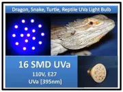 Turtle Snake Dragon Reptile 16 SMD LED UV UVA Light Bulb 110V E27 USA Certified