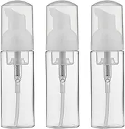 3 Pack Foaming Soap Dispenser Bottle, Clear Empty Plastic Liquid Foam Pump Bottle, Travel Refillable Makeup Packaging Bottles Container on Clean Kitchen and Bathroom 60ml/2oz