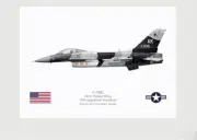 Warhead Illustrated F-16C 18th Aggressor Squadron #05 Aircraft Print