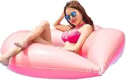 Swim Ring Pool Inflatable Ring Swimming Ring Inflatable Floating Bed Water Toy Adult Mount Floating Bed Swimming Ring Float Creative Red LWX