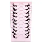 False Eyelashes Natural Half Lashes Wispy Lashes Pack Eye 3D Fake Eyelashes