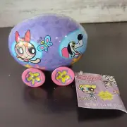 The Powerpuff Girls Egg Car Tin Easter candy container Vintage Sealed