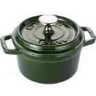 Staub Pico Cocotte Round Basil Green 14Cm Small Hand Cast Enamel Pot Ih [_
