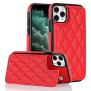 Pro Max Case PU Leather Flip Cover Magnetic Closure Wallet Card Slots Stand Case - Red