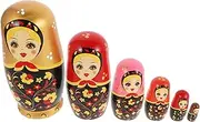 ERINGOGO 1 Set Wood Matryoshka Stacking for Russian Nesting Dolls Safe Craft Present for Birthdays Christmas Home Decoration Unique Interactive Play Experience