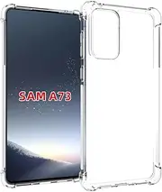 [USTIYA] Case for Samsung Galaxy A73 5G Clear TPU Four Corners Protective Cover Transparent Soft