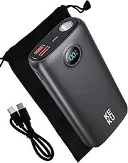 KEKU KE KU Power Bank, PD20W Portable Charger 20000mah Fast Charging, 2 USB, 1 Type-C Ouput, LED Display, Torch Flashlight, Travel Pouch, C-Cable for iPhone 15 14, Samsung S23 S22, Pixel, Airpods