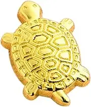 Miniature Money Turtle Statue | Wealth Luck Turtle Ornament | Lucky Money Tortoise Decoration, Golden Fortune Tortoise Charm, Metal Money Turtle Figurine, Miniature Feng Shui Money Turtle Sculpture