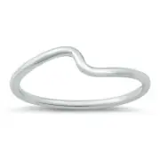 Plain Ring Genuine Sterling Silver 925 Rhodium Plated Face Height 3 mm Size 10