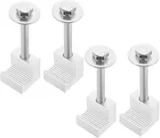 SWOOMEY 4pcs Aluminum Alloy Toolbox Mounting Kit Heavy Duty Crossover Tie Down Clamps for Secure Installation Pickup Trucks Lightweight Easy to Use Tool Box Fasteners