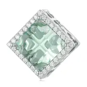 925 Sterling Silver Natural Four Leaf Clover Bracelet Pendant Diy Beading Accessory Bsc667 Style - Four-Leaf Clover