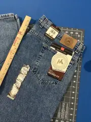 VTG Members Mark Relaxed Fit Jeans Mens 42x30 Blue Stonewash - New
