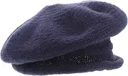 [FOMIYES] Beret Hats for Kids and Adults Wide Painter Hat French Beret Brim Knit Beret Style Pumpkin Hat Soft Comfortable Beanie Cap Dark Blue