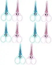 Tofficu 5sets Fabric Cutting Scissors Boys and Girls Scissors Sewing Kit Travel Embroidery Tools 2pcs*5