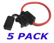 (5 pcs) PREMIUM 14 GAUGE ATC INLINE FUSE HOLDERS WATERPROOF OFC WIRE 12V INSTALL